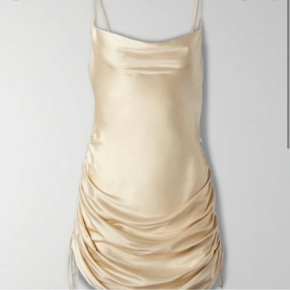 Aritzia cream slip dress